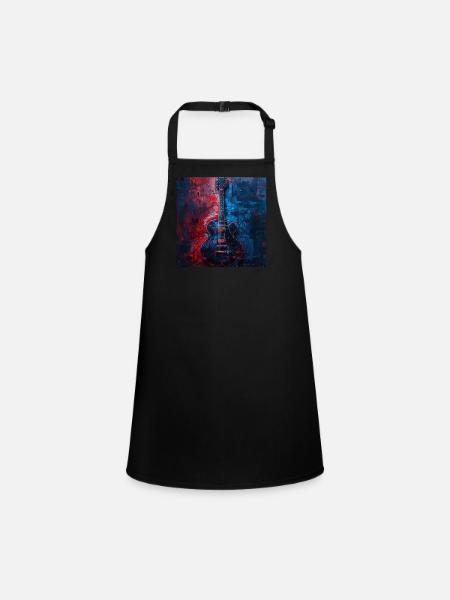 Guitar - Children's Apron - black - Front
