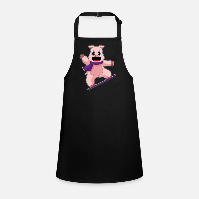 Pig Snowboarder Snowboard Tablier Enfant