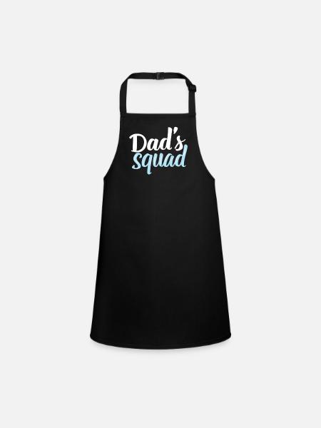 Dad's Squad Dad Dad Dad Birthday Dad - Children's Apron - black - Front