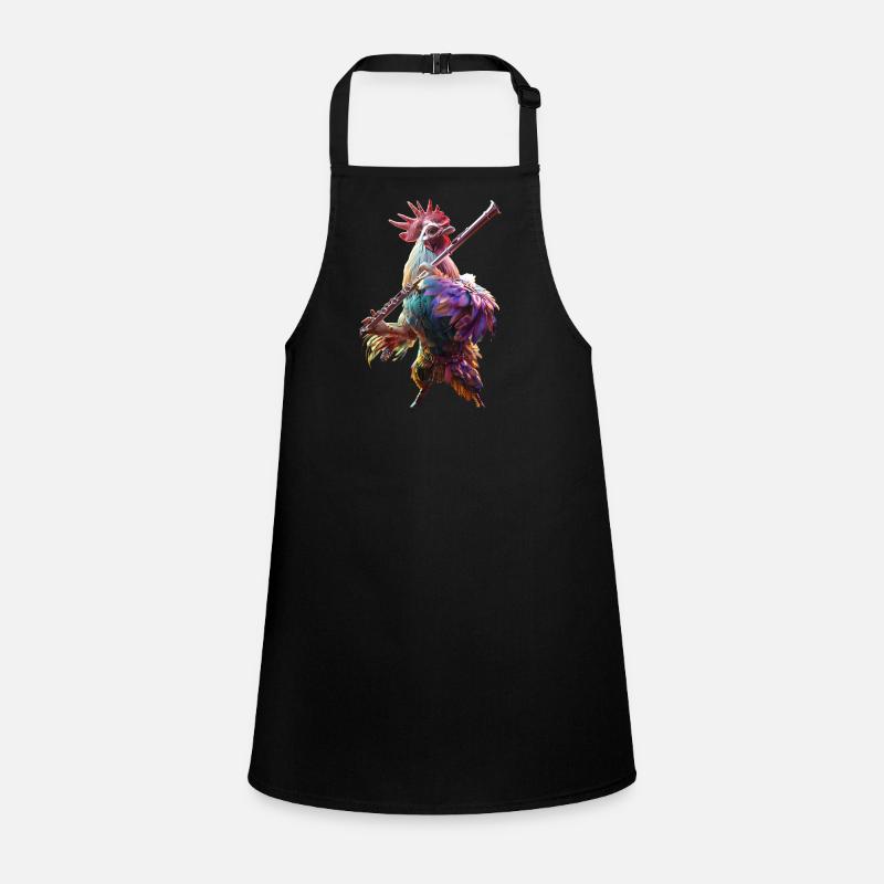 Rooster Flute Children's Apron