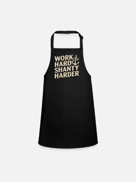 Sailors Sea Shanty Singing Ship Adventures - Children's Apron - black - Front