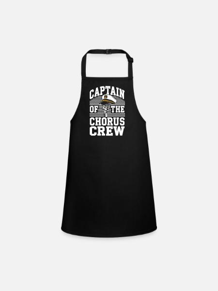 Sailors Sea Shanty Singing Ship Adventures - Children's Apron - black - Front