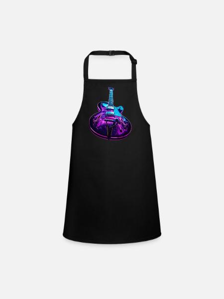 Guitare - Tablier Enfant - noir - Devant