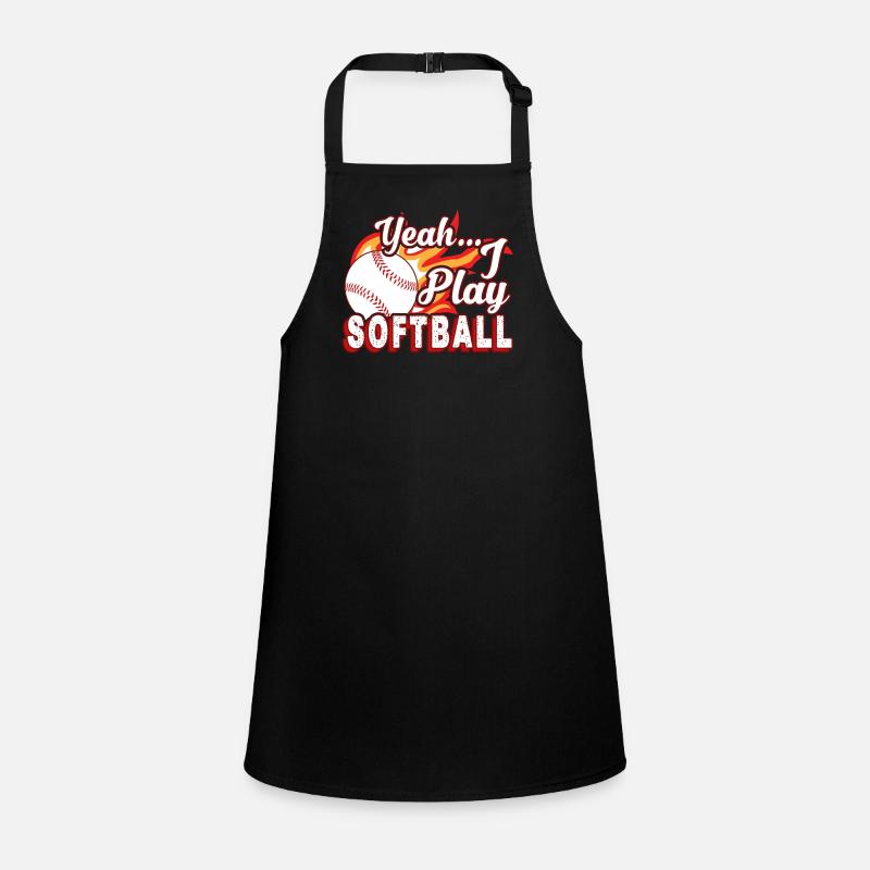 Yeah I Play Softball Children's Apron