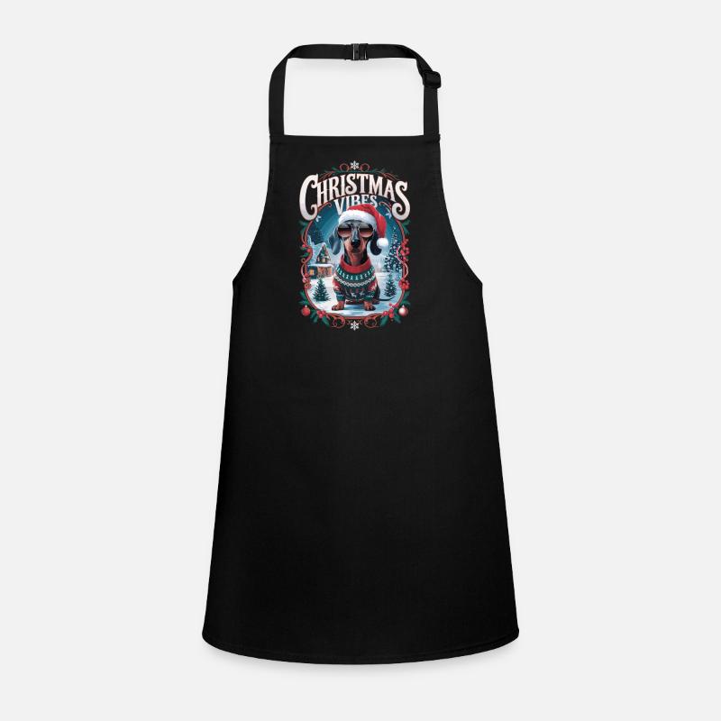 Dachshund Christmas Vibes Children's Apron