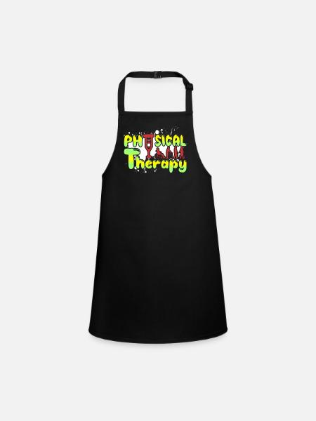 Physical Therapist Funny Physical Therapy - Children's Apron - black - Front