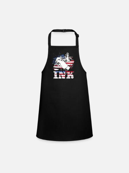 Tattoo Artist Tattoo Artist Tattooed Tattoo - Children's Apron - black - Front