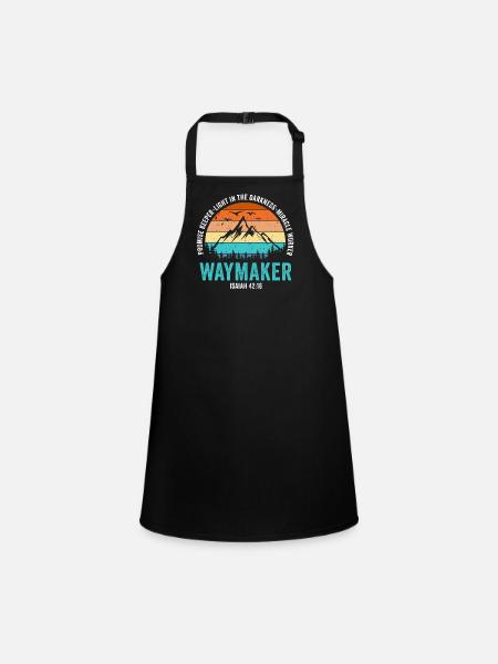 Waymaker Gardien de la promesse Faiseur de miracles - Tablier Enfant - noir - Devant