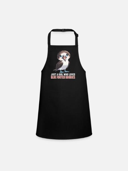 Blue-footed booby - Children's Apron - black - Front