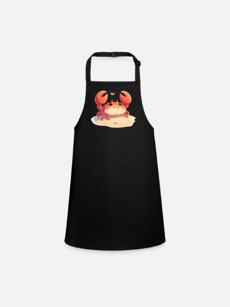 Crabe Crabe - Tablier Enfant - noir - Devant