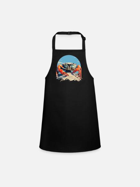 Crabe Crabe - Tablier Enfant - noir - Devant