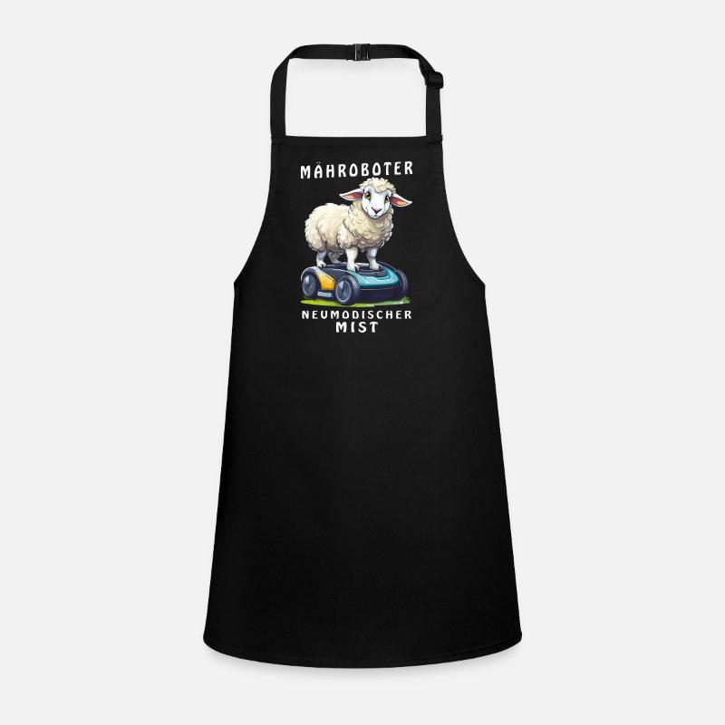 SHEEP ROBOTIC LAWNMOWER NEWFANGLED CRAP Children's Apron