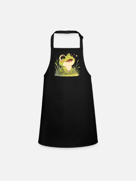 Grenouilles Grenouilles - Tablier Enfant - noir - Devant