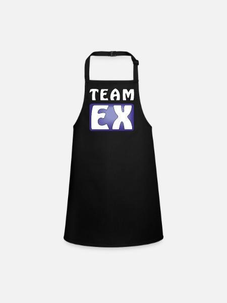 TEAM EX - Schürze für Kinder - Schwarz - Vorne