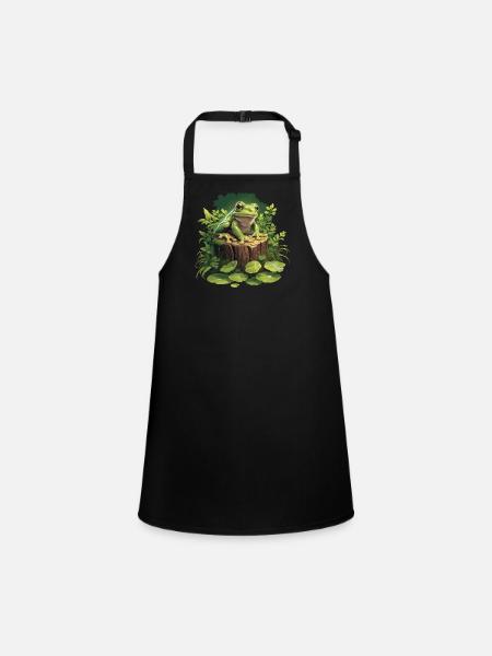 Grenouilles Grenouilles - Tablier Enfant - noir - Devant