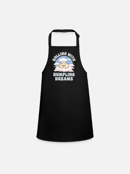 Dim-sum lovers of Chinese cuisine and dumplings - Children's Apron - black - Front