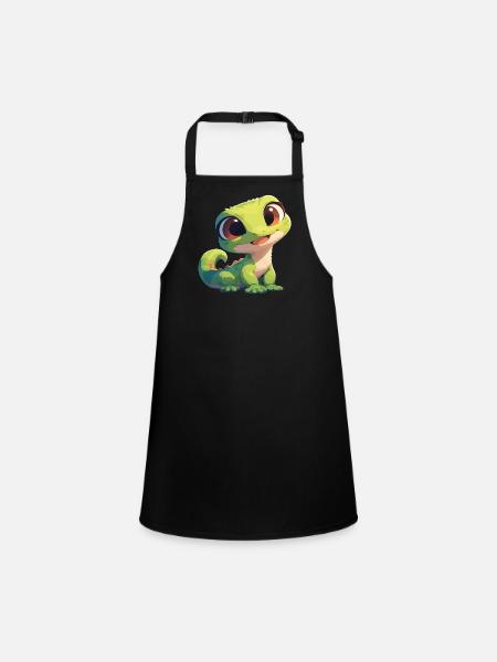 Geckos Gecko - Tablier Enfant - noir - Devant