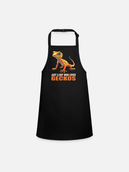 Geckos Geckos - Tablier Enfant - noir - Devant