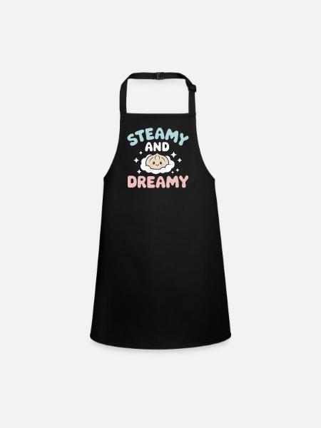 Dim-sum lovers of Chinese cuisine and dumplings - Children's Apron - black - Front