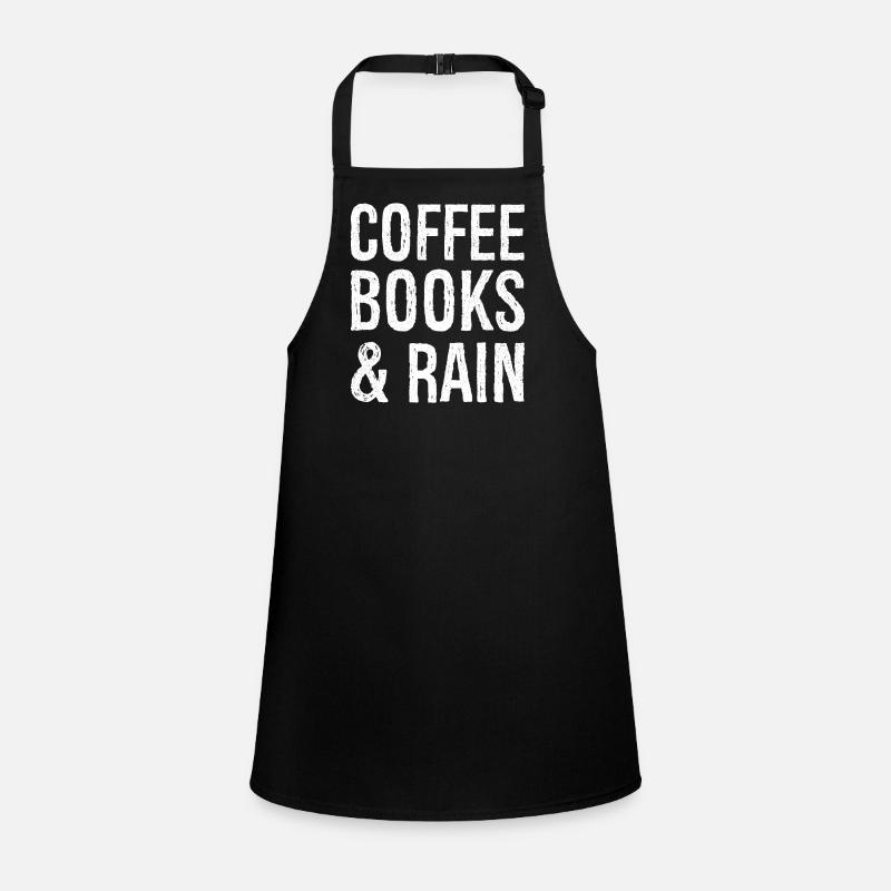 coffee books rain Children's Apron