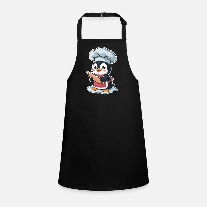 Cute penguin baker with rolling pin Children's Apron