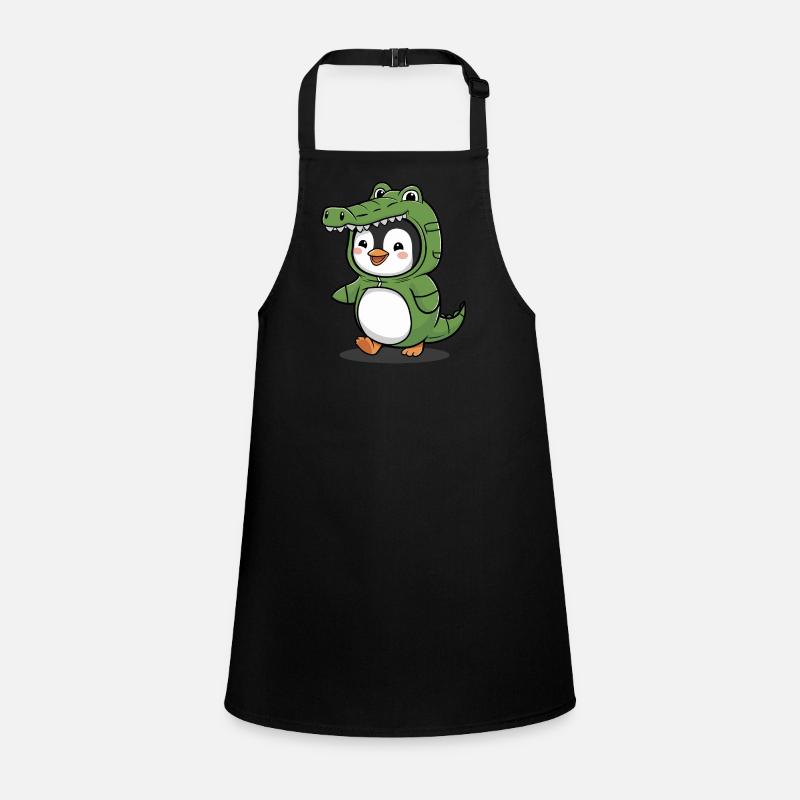 Pingouin mignon en costume de crocodile Tablier Enfant