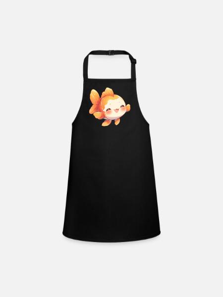 Goldfish Goldfish - Children's Apron - black - Front