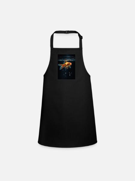 Goldfish Goldfish - Children's Apron - black - Front