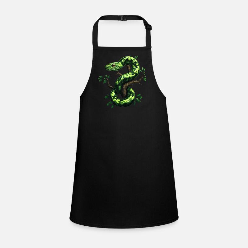 Green Tree Python Snakes Lover Terrarium Children's Apron