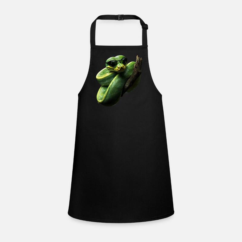 Green Tree Python Snakes Lover Terrarium Children's Apron