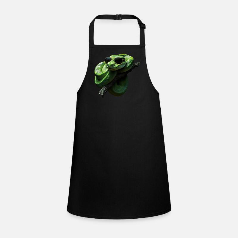 Grüner Baumpython Schlangen Liebhaber Terrarium Schürze für Kinder