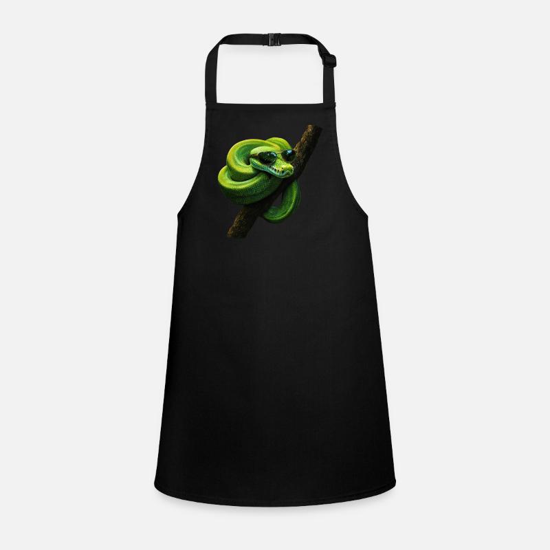 Green Tree Python Snakes Lover Terrarium Children's Apron
