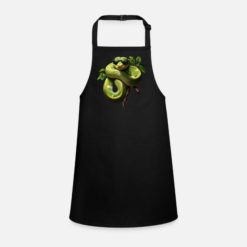 Green Tree Python Snakes Lover Terrarium Children's Apron