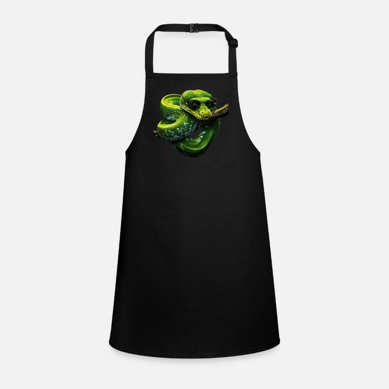 Green Tree Python Snakes Lover Terrarium Children's Apron