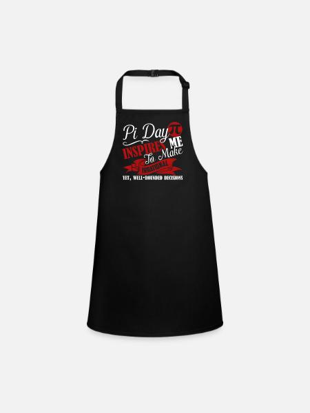 Pi Day Pi Day Inspires Me - Children's Apron - black - Front