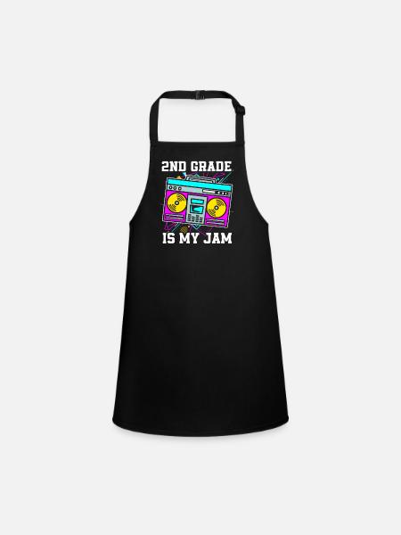 2nd Grade - Children's Apron - black - Front