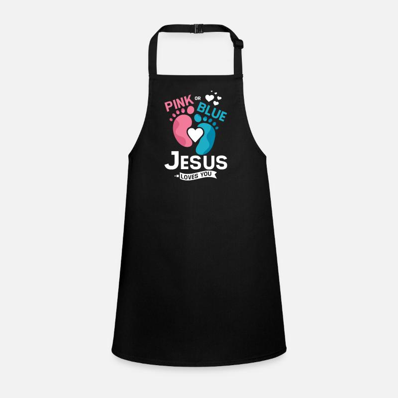 Rose ou bleu jésus t’aime Tablier Enfant