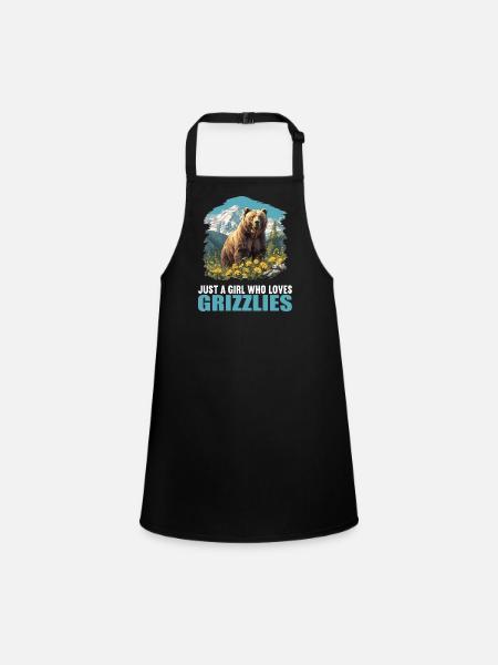 Grizzlis Ours grizzly - Tablier Enfant - noir - Devant
