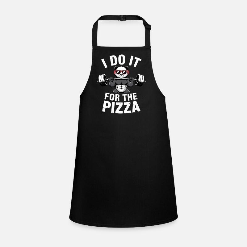 I Do It For The Pizza Langhantel Bodybuilder Schürze für Kinder