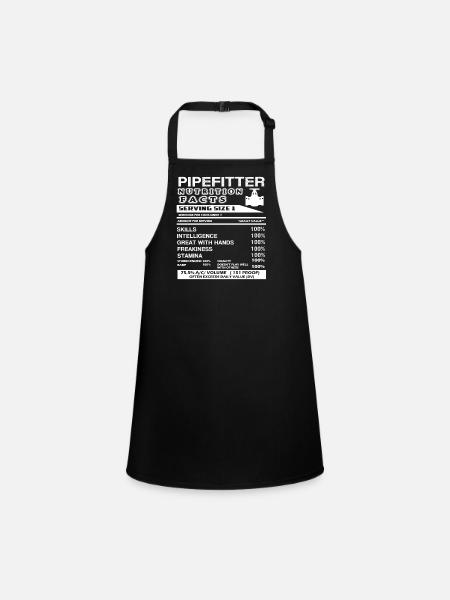 Pipefitter Nutrition Facts - Children's Apron - black - Front