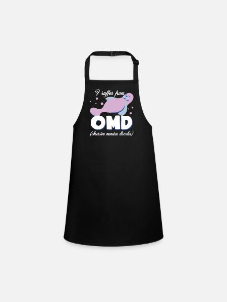 Manatee Obsessive Manatee Disorder - Children's Apron - black - Front
