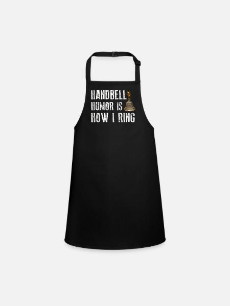 Choir Music Instrument Handbell Choir - Children's Apron - black - Front