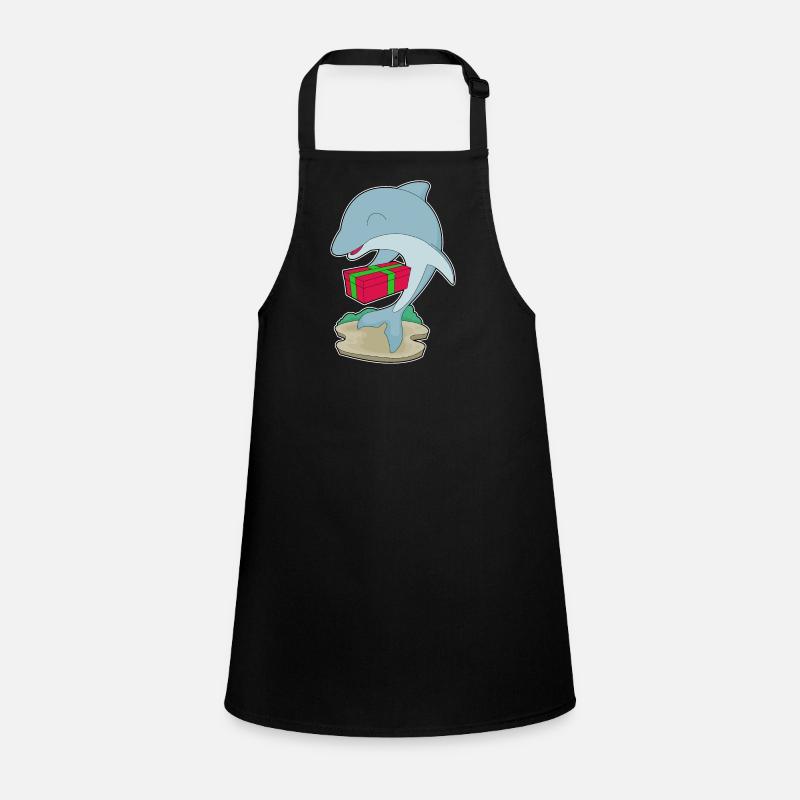 Dolphin Christmas Package Children's Apron