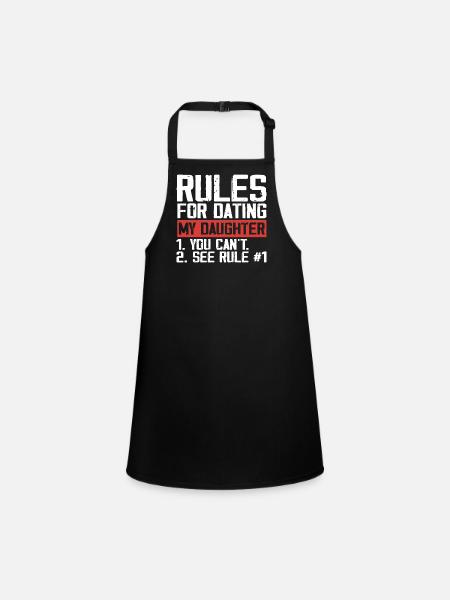 Rules for dating my daughter - Children's Apron - black - Front
