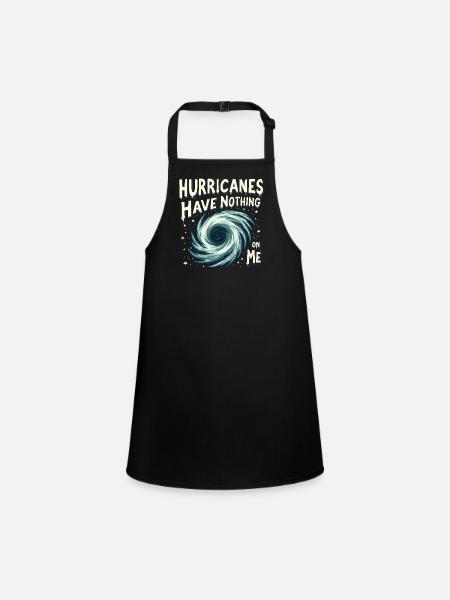 Whimsical Weather Patterns, Whimsical Clouds, Funny - Children's Apron - black - Front