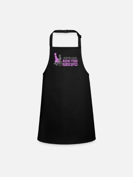 Handicapped Empowerment Illustration for - Children's Apron - black - Front