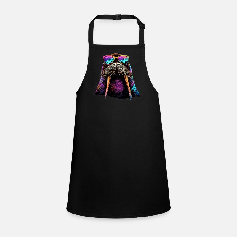 Walrus, tusks, seal, wild Pacific walruses Children's Apron