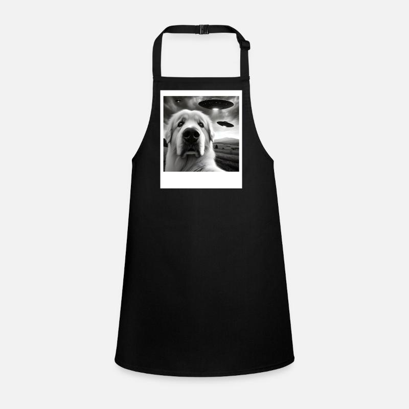 Great Pyrenees Funny Graphic Selfie with UFOs Weir Children's Apron