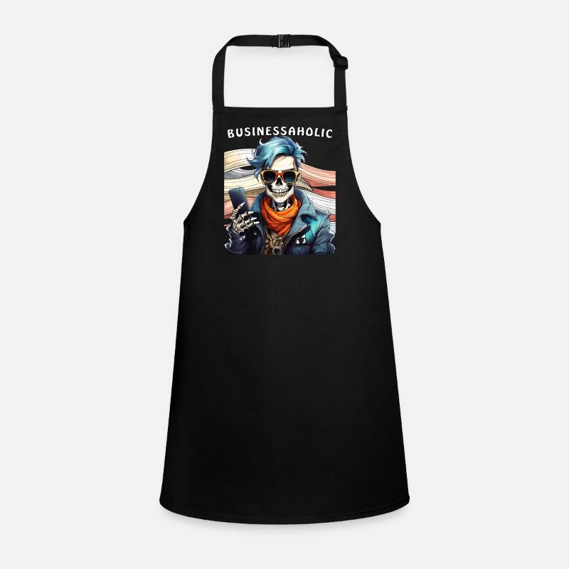 SKELETON MAN BUSINESSAHOLIC Children's Apron