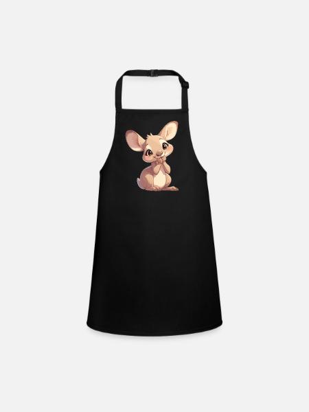 Kangourous Kangourou - Tablier Enfant - noir - Devant